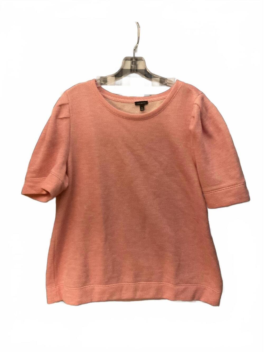 Talbots Pink Textured, Fleece lined, Elbow sleeve, Sweatshirt Size XL